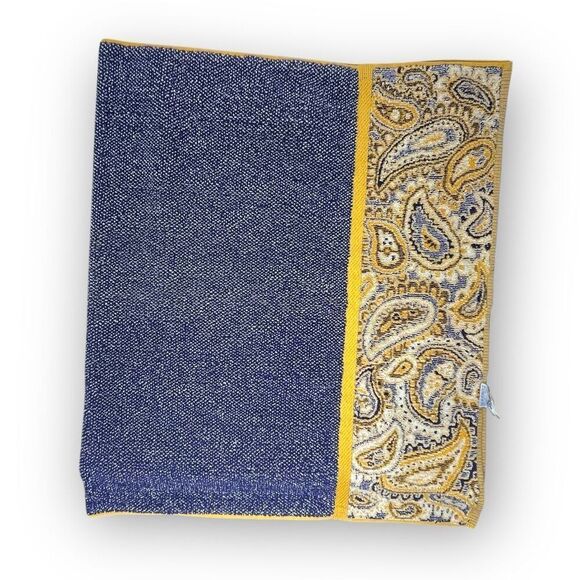 Vintage Fieldcrest Royal Velvet Bath Towel & Washcloth Set Paisley Holiday Gold - Picture 5 of 14